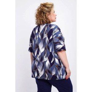 Костюм двойка женский КЖ-007 кулирка (р-ры: 56-74) джинс