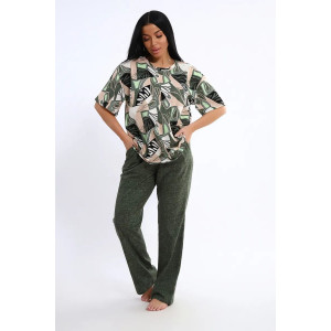 Костюм двойка женский КЖ-007 кулирка (р-ры: 56-74) хаки