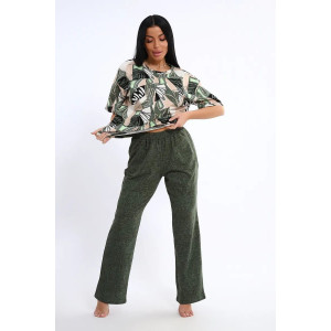 Костюм двойка женский КЖ-007 кулирка (р-ры: 56-74) хаки