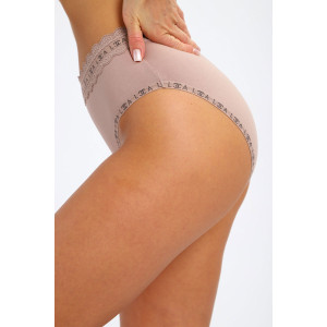 Трусы женские №45078 кулирка с лайкрой (р-ры: 48-52) капучино