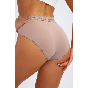 Трусы женские №45078 кулирка с лайкрой (р-ры: 48-52) капучино