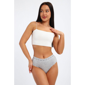 Трусы женские №45078 кулирка с лайкрой (р-ры: 48-52) серый