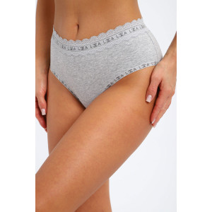Трусы женские №45078 кулирка с лайкрой (р-ры: 48-52) серый