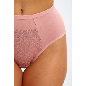 Трусы женские №45064 кулирка с лайкрой (р-ры: 48-52) пудровый