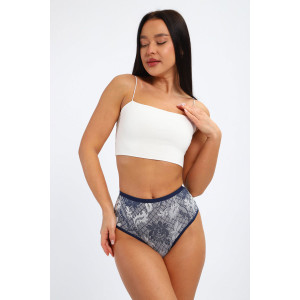 Трусы женские №45062 кулирка с лайкрой (р-ры: 48-52) синий