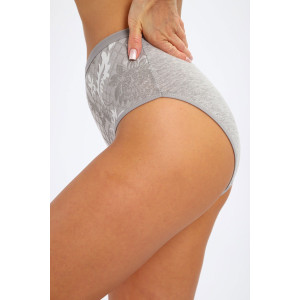 Трусы женские №45062 кулирка с лайкрой (р-ры: 48-52) серый