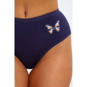 Трусы женские №28618 лапша (р-ры: 48-52) синий