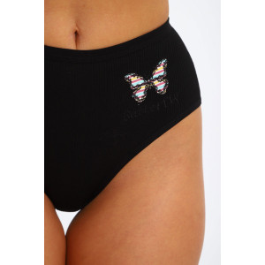 Трусы женские №28618 лапша (р-ры: 48-52) черный