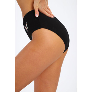 Трусы женские №28618 лапша (р-ры: 48-52) черный