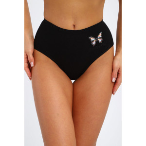 Трусы женские №28618 лапша (р-ры: 48-52) черный