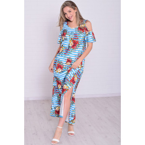 Платье женское 4114б масло (р-ры: 46-56) бирюза