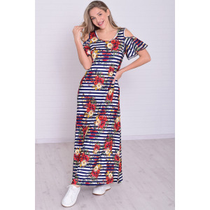 Платье женское 4114в масло (р-ры: 46-56) синий Платье женское 4114в масло (р-ры: 46-56) синий