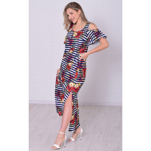 Платье женское 4114в масло (р-ры: 46-56) синий Платье женское 4114в масло (р-ры: 46-56) синий