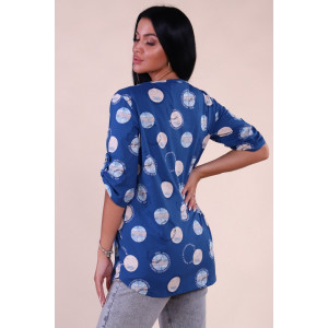 Туника женская "Вероника" М386 кулирка (р-ры: 46-60) индиго Туника женская "Вероника" М386 кулирка (р-ры: 46-60) индиго