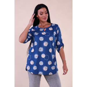 Туника женская "Вероника" М386 кулирка (р-ры: 46-60) индиго Туника женская "Вероника" М386 кулирка (р-ры: 46-60) индиго