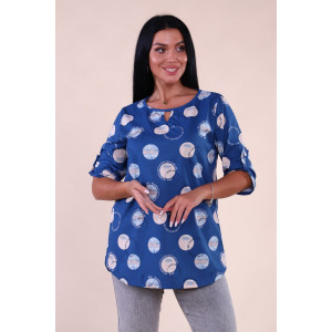 Туника женская "Вероника" М386 кулирка (р-ры: 46-60) индиго Туника женская "Вероника" М386 кулирка (р-ры: 46-60) индиго