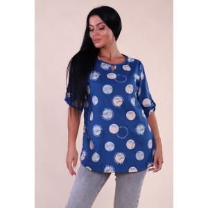 Туника женская "Вероника" М386 кулирка (р-ры: 46-60) индиго Туника женская "Вероника" М386 кулирка (р-ры: 46-60) индиго