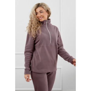 Костюм двойка женский М-973 флис (р-ры: 44-58) дымка