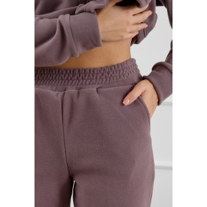 Костюм двойка женский М-973 флис (р-ры: 44-58) дымка