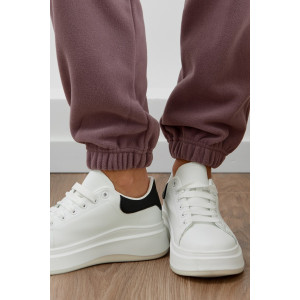 Костюм двойка женский М-973 флис (р-ры: 44-58) дымка