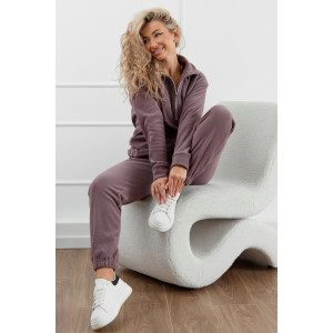 Костюм двойка женский М-973 флис (р-ры: 44-58) дымка