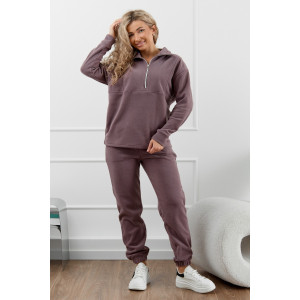 Костюм двойка женский М-973 флис (р-ры: 44-58) дымка