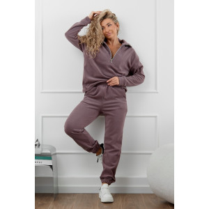 Костюм двойка женский М-973 флис (р-ры: 44-58) дымка