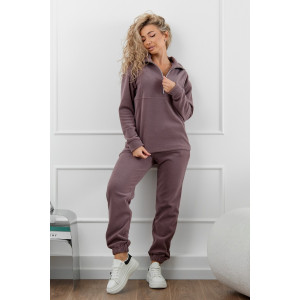 Костюм двойка женский М-973 флис (р-ры: 44-58) дымка