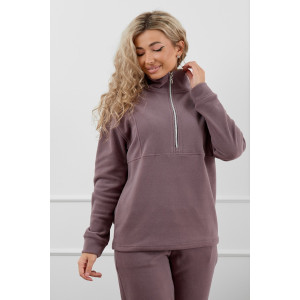 Костюм двойка женский М-973 флис (р-ры: 44-58) дымка