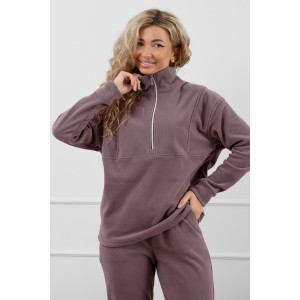 Костюм двойка женский М-973 флис (р-ры: 44-58) дымка