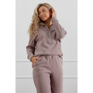 Костюм двойка женский М-973 флис (р-ры: 44-58) какао