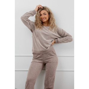 Костюм двойка женский М-1009 махра (р-ры: 44-58) кофе