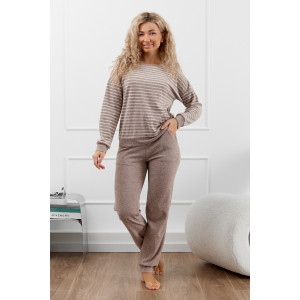 Костюм двойка женский М-1009 махра (р-ры: 44-58) кофе