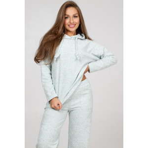 Костюм двойка женский М-959 махровая лапша (р-ры: 44-54) мята