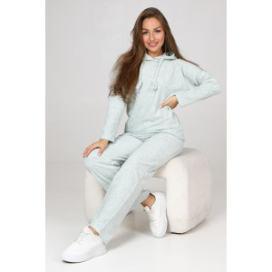 Костюм двойка женский М-959 махровая лапша (р-ры: 44-54) мята