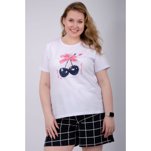 Пижама женская "Черрити" кулирка (р-ры: 50-60) Пижама женская "Черрити" кулирка (р-ры: 50-60)