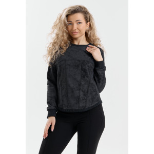 Толстовка женская ТЖ-17 футер варёнка (р-ры: 44-54) черный