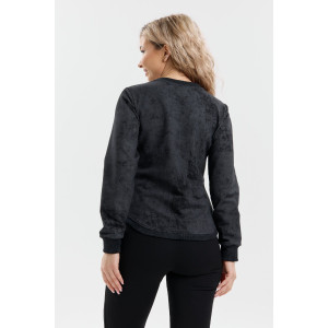 Толстовка женская ТЖ-17 футер варёнка (р-ры: 44-54) черный