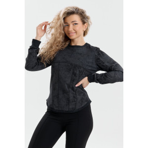 Толстовка женская ТЖ-17 футер варёнка (р-ры: 44-54) черный