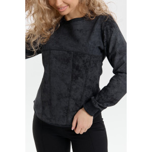 Толстовка женская ТЖ-17 футер варёнка (р-ры: 44-54) черный