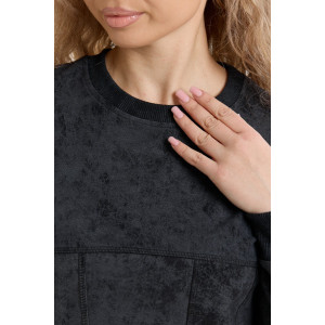 Толстовка женская ТЖ-17 футер варёнка (р-ры: 44-54) черный