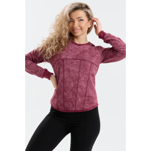 Толстовка женская ТЖ-17 футер варёнка (р-ры: 44-54) марсала