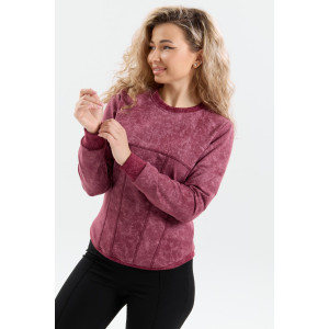 Толстовка женская ТЖ-17 футер варёнка (р-ры: 44-54) марсала