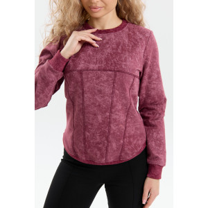 Толстовка женская ТЖ-17 футер варёнка (р-ры: 44-54) марсала