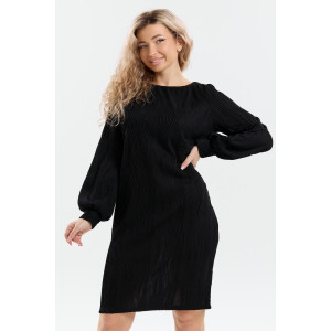 Платье женское П-050 гофре-жаккард (р-ры: 46-56) черный