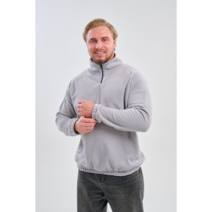 Толстовка мужская №88525 флис (р-ры: 42-56) серый