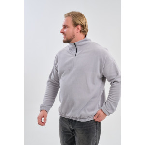 Толстовка мужская №88525 флис (р-ры: 42-56) серый