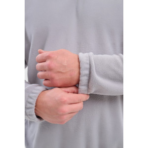 Толстовка мужская №88525 флис (р-ры: 42-56) серый