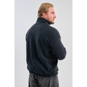 Толстовка мужская №88525 флис (р-ры: 42-56) черный