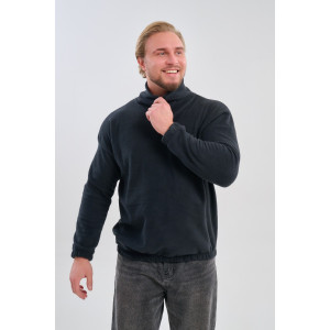 Толстовка мужская №88525 флис (р-ры: 42-56) черный